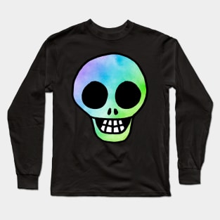 Rainbow Tie Dye Skull Long Sleeve T-Shirt